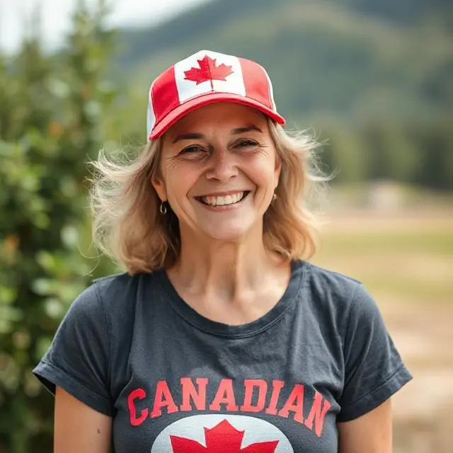 Simplified Custom Apparel Decoration older woman canada dark grey t shirt cap 1