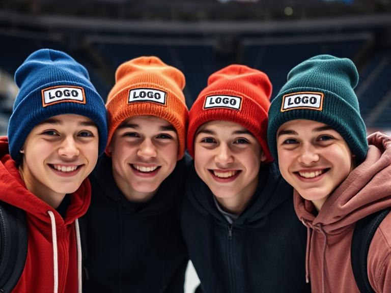 4 boys wering beanies