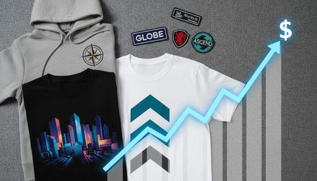 échantillons de vêtements décorés